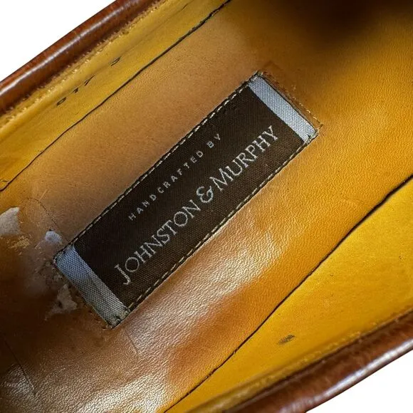 Johnston Murphy Loafers Men's 11.5M Leather Woven Penny Moccasins‎ Dress Shoe