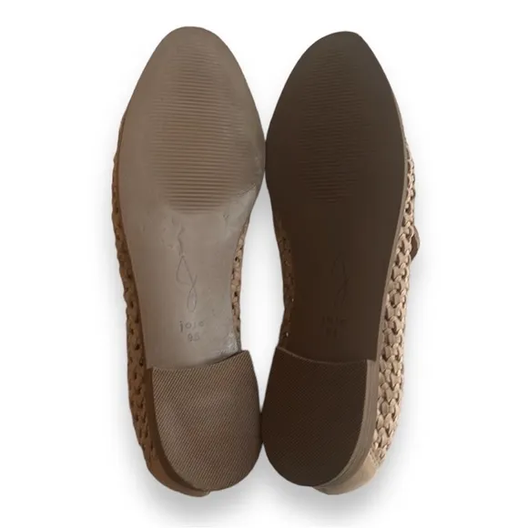 joie Genuine Leather Woven Waffle Tan Loafers Size 9.5 Beautifully made!