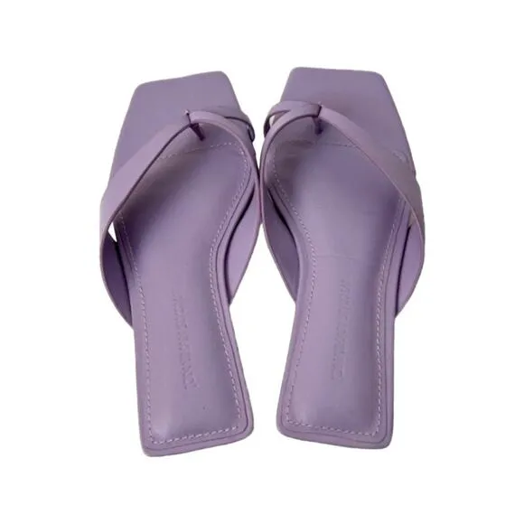 Jonathan Simkhai Shae Square Toe Leather Thong Sandals Women Size 7