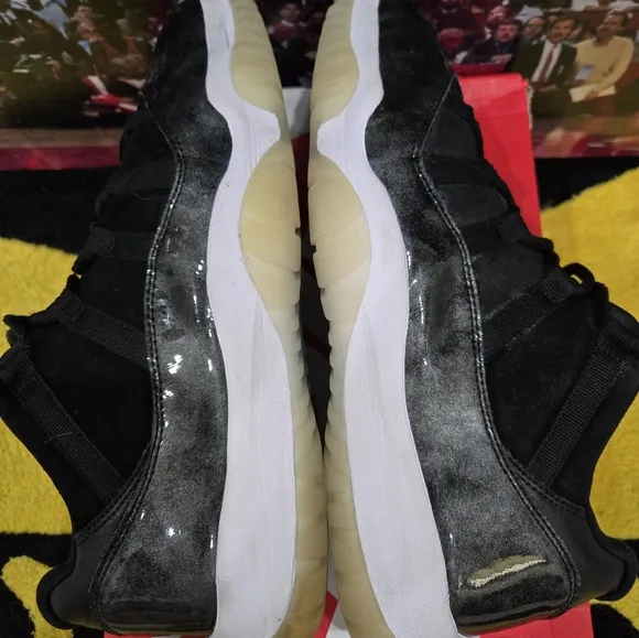 Jordan 11 Low Barons Black and White Low Top Sneakers