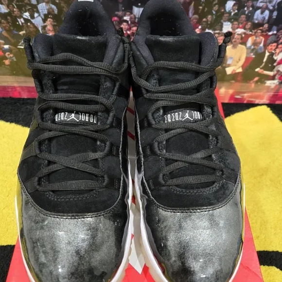 Jordan 11 Low Barons Black and White Low Top Sneakers