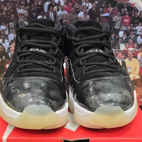 Jordan 11 Low Barons Black and White Low Top Sneakers