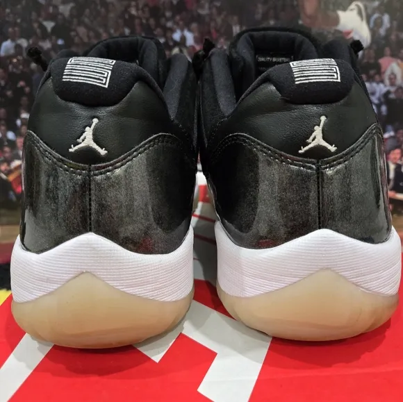 Jordan 11 Low Barons Black and White Low Top Sneakers