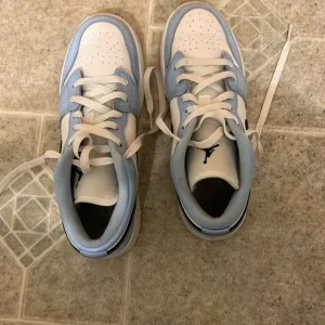 Jordan Blue and White Sneakers Low-Top Design