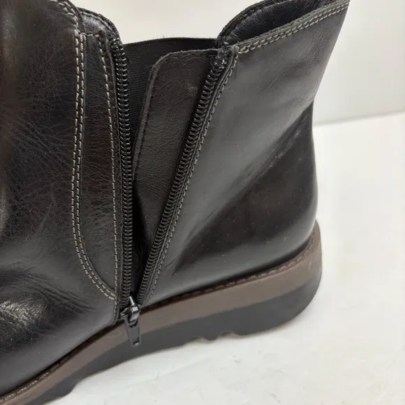 Josef Seibel German Chelsea Black Ankle Boots Booties Wedge Lina Women’s 42 11