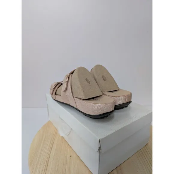 Josef Seibel Tonga Strap Buckle Pink Leather Sandals Slip On Womens 6-6.5 EU 37