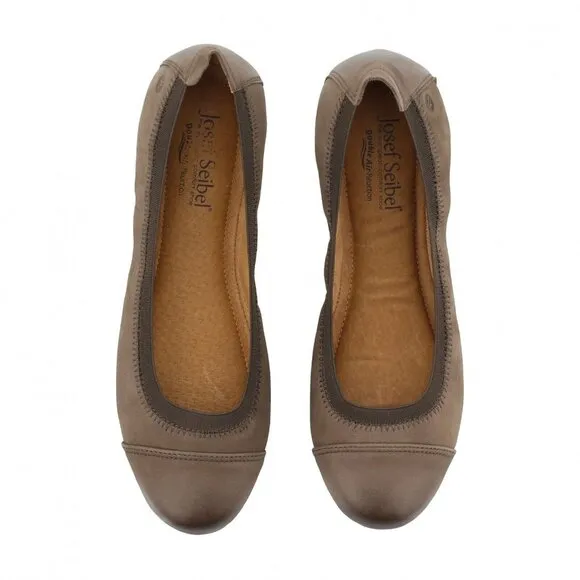 Josef Seibel Womens Pippa Taupe Ballet Flats Shoes 36 5 - 5.5 Medium (B,M) NIB