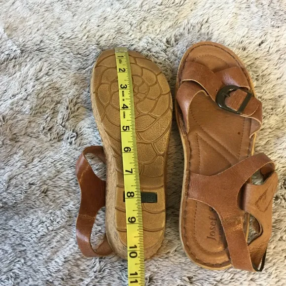 Josef Siebel Kira buckle strap wedge sandals 8.5