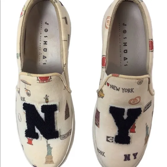 JOSHUA’S~ All Over NY Slip-On Platform Sneakers