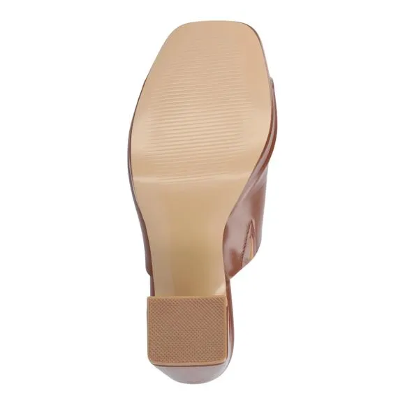 Journee Women's Ezzlynn Platform Mule Slide Sandals Brown Size 9