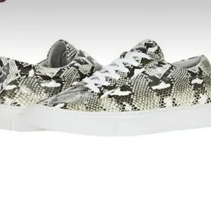 J/SLIDES BLACK &amp; WHITE EMBOSSED LUCKI SNEAKERS - NIB!