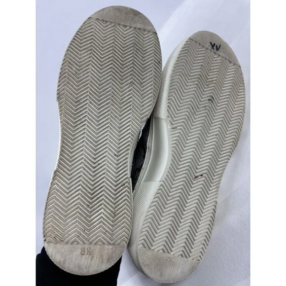 J/Slides Cleo Slip On Platform Sneakers Grey Black Snake Print 8.5