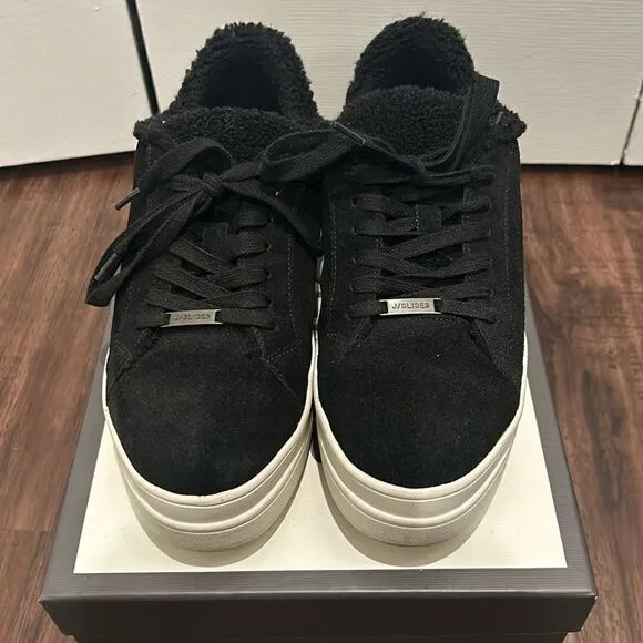 J/Slides Ninka Faux Fur Lined Waterproof Sneakers, Size 7.5