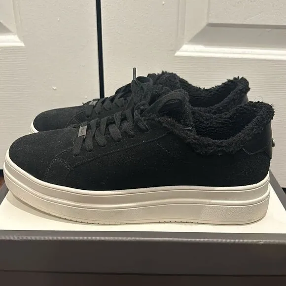 J/Slides Ninka Faux Fur Lined Waterproof Sneakers, Size 7.5