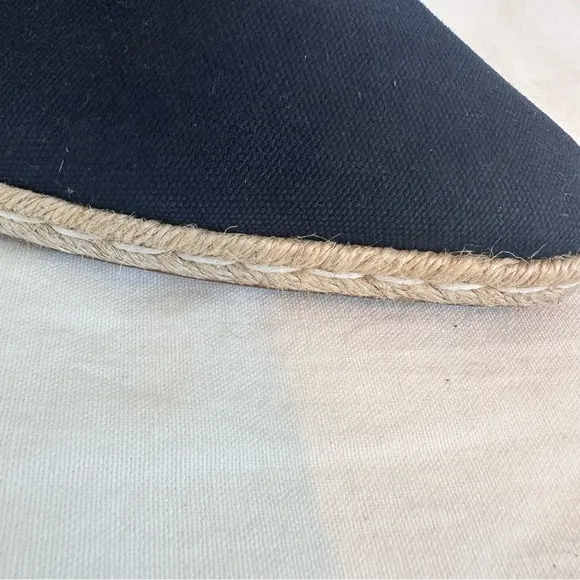 JW Anderson - Wraparound Leather Backless Espadrilles - Womens - Navy Sz 39