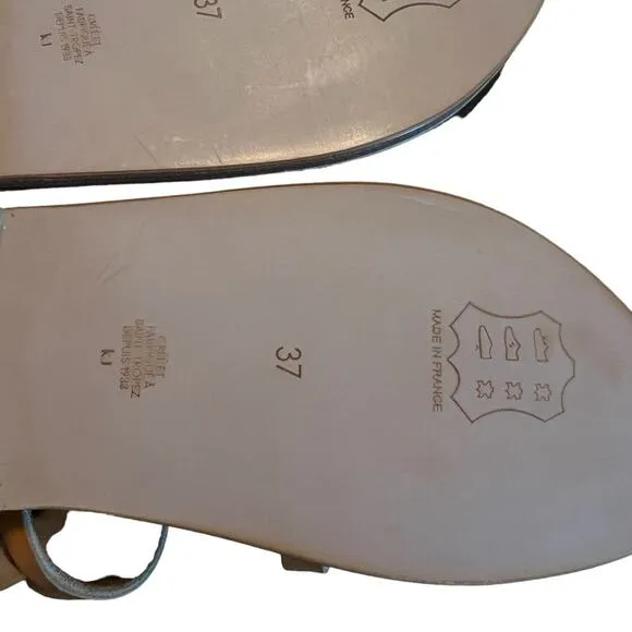 K Jacques St Tropez Adrian Leather Fisherman Sandals Natural NEW Size EU 37/US 6