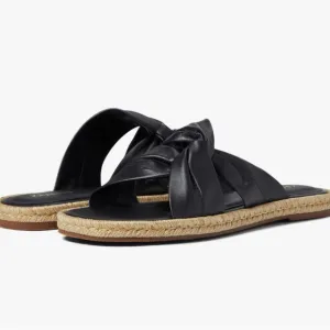 Kaanas Sungai espadrille black twist knot flat sandals.