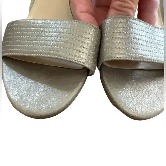 Karl Lagerfeld Haila Gold Metallic Sandals