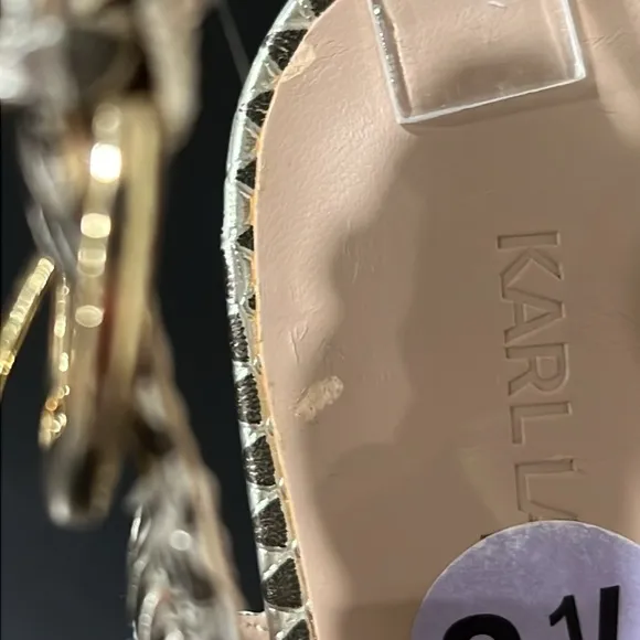 Karl Lagerfeld Paris Cadia Ankle Strap Dress Sandals NWOT