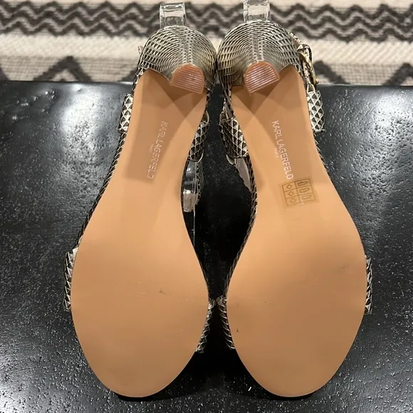 Karl Lagerfeld Paris Cadia Ankle Strap Dress Sandals NWOT