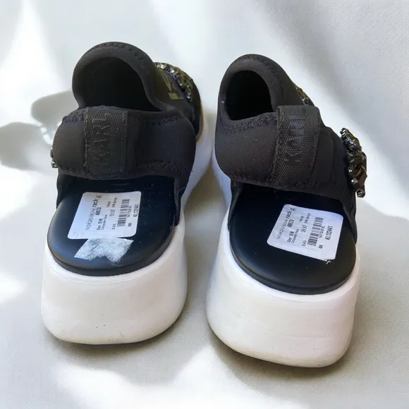 Karl Lagerfeld Paris Mika Crystal Platform Sneaker Sz 10