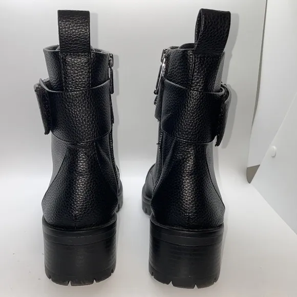 Karl Lagerfeld Paris Pippa Crystal Embellished Platform Combat Boots Women’s 8M
