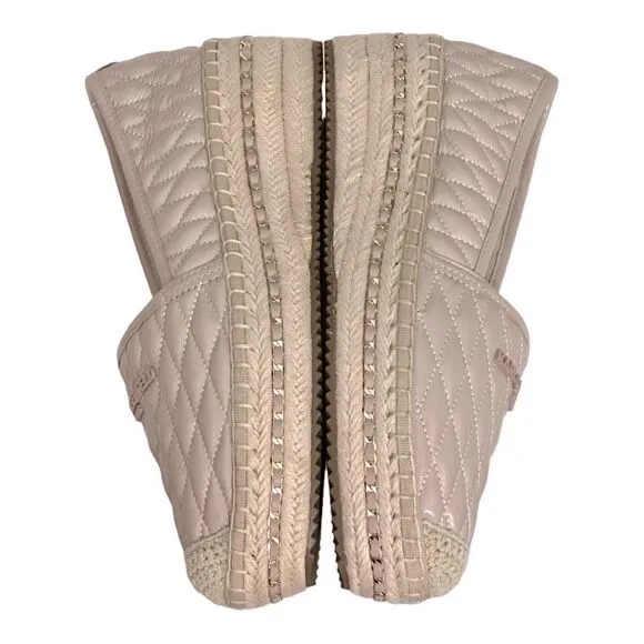 KARL LAGERFELD PARIS Women's Desta Slip-On Espadrille Platform Flats in Size 9.5
