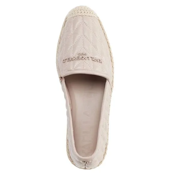 KARL LAGERFELD PARIS Women's Desta Slip-On Espadrille Platform Flats in Size 9.5
