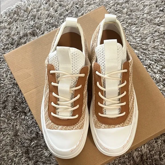 KARL LAGERFELD WOMEN’S CROCHET WOVEN SNEAKERS - LIKE NEW