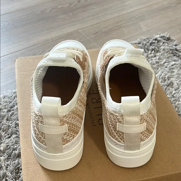 KARL LAGERFELD WOMEN’S CROCHET WOVEN SNEAKERS - LIKE NEW