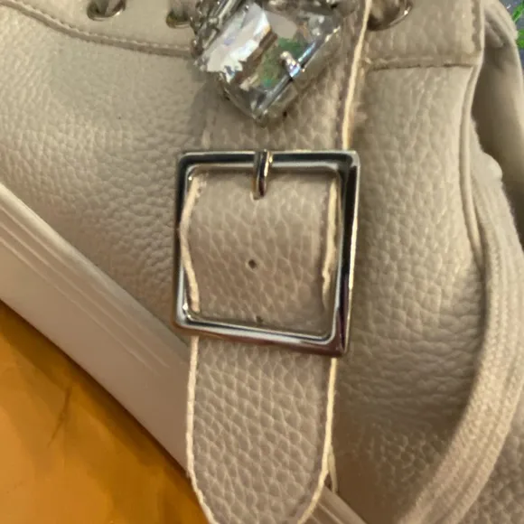 Karl Lagerfield Paris Leather Platform Sneakers, Verio, Cream, Women's Size 11