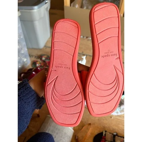 Kate Spade Bikini Bow Slide Sandals Pink Size 7B