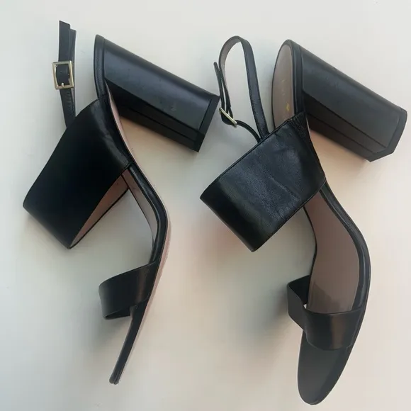 Kate Spade Black Leather Women's Sandals, Size 9