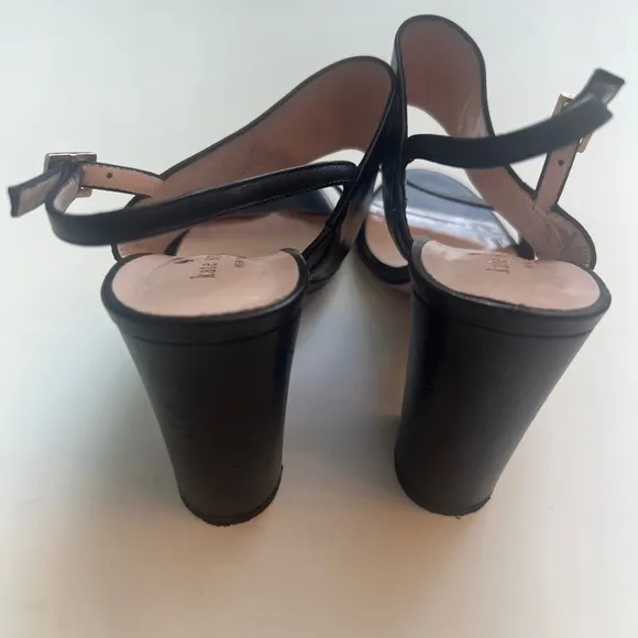 Kate Spade Black Leather Women's Sandals, Size 9