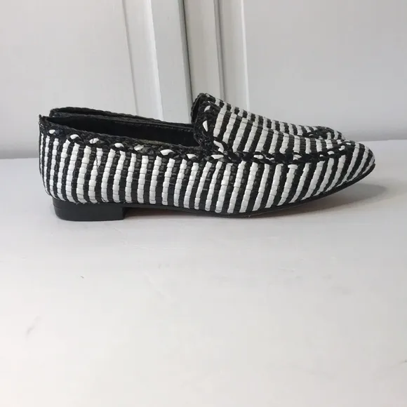 KATE SPADE Caylee Black Woven Nappa Leather Loafers Size 6
