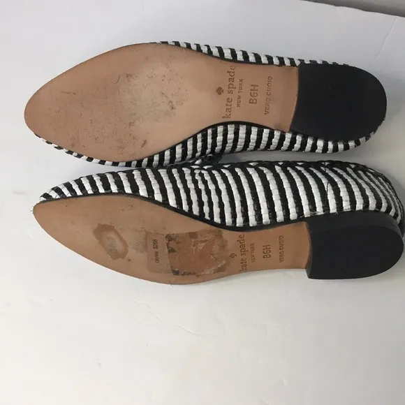KATE SPADE Caylee Black Woven Nappa Leather Loafers Size 6