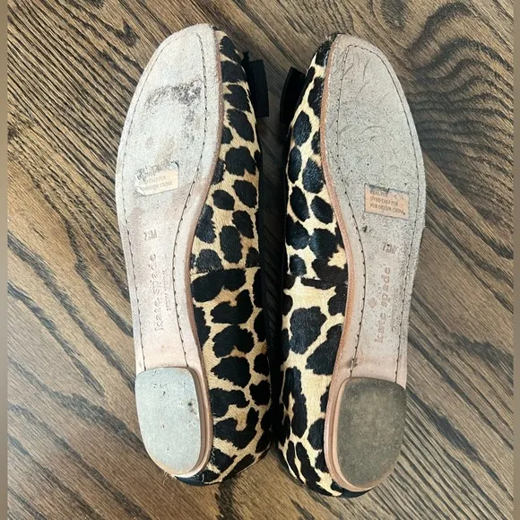 Kate Spade Cheetah Logo Flats Size 7.5