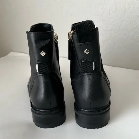 Kate Spade Everlee Leather Booties Chelsea Boots Black NEW NWOB Size 10