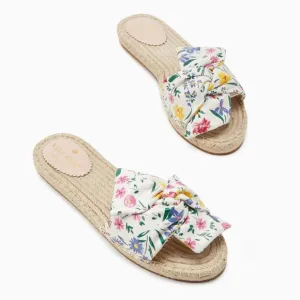 ♠️Kate Spade Geneva Garden Bouquet Floral Twisted Strap Slide Sandals NWT NIB