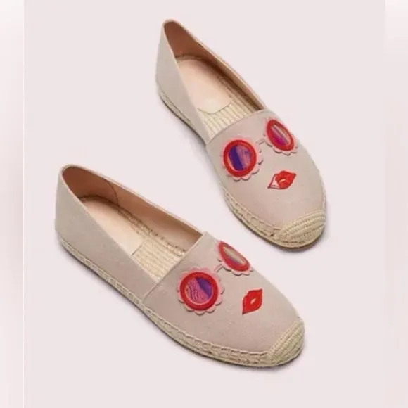 Kate Spade New York &quot;Grenada Glasses&quot; Espadrilles Pale Vellum size 9.5