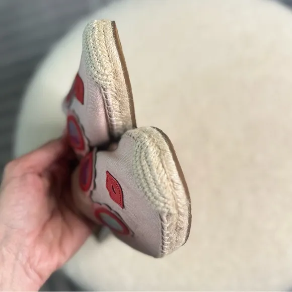 Kate Spade New York &quot;Grenada Glasses&quot; Espadrilles Pale Vellum size 9.5