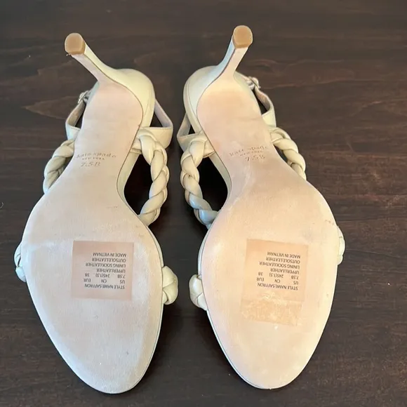 KATE SPADE NEW YORK saffron braided dual-band slingback sandals 7.5
