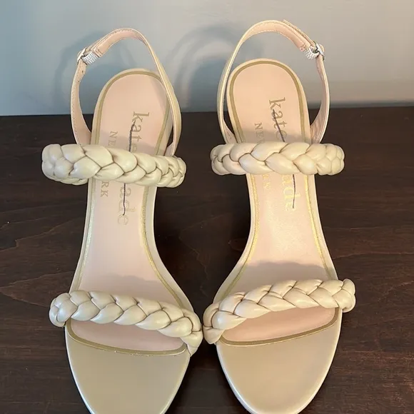 KATE SPADE NEW YORK saffron braided dual-band slingback sandals 7.5