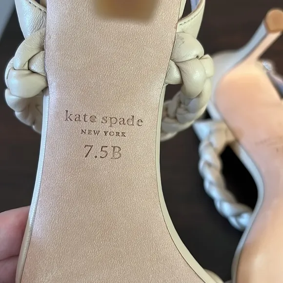 KATE SPADE NEW YORK saffron braided dual-band slingback sandals 7.5