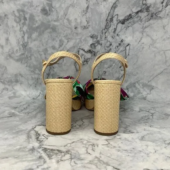 Kate Spade New York Sz 8B Bloom Lexie Orchid Platform Sandals Ankle Strap M31-8