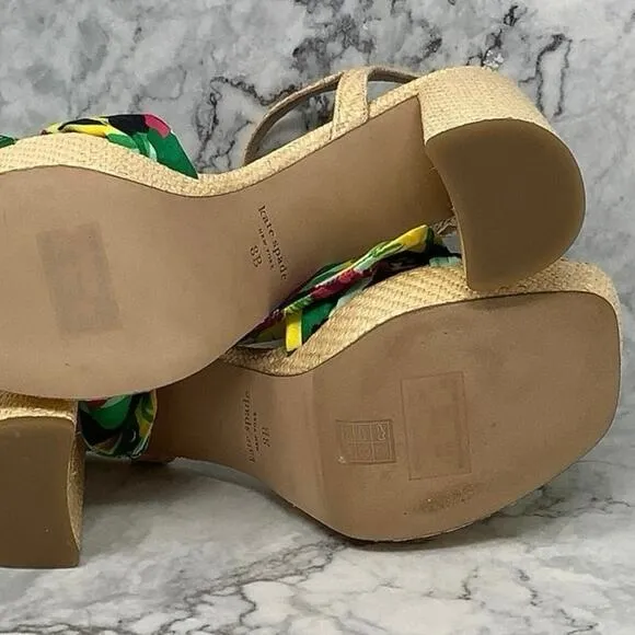 Kate Spade New York Sz 8B Bloom Lexie Orchid Platform Sandals Ankle Strap M31-8