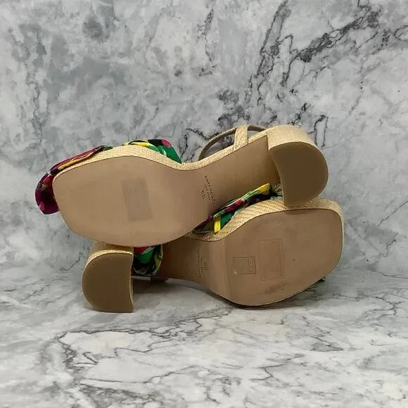 Kate Spade New York Sz 8B Bloom Lexie Orchid Platform Sandals Ankle Strap M31-8
