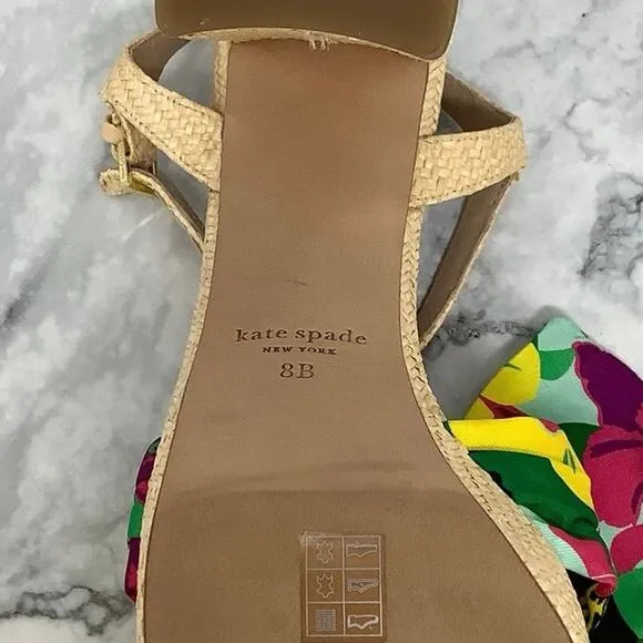 Kate Spade New York Sz 8B Bloom Lexie Orchid Platform Sandals Ankle Strap M31-8