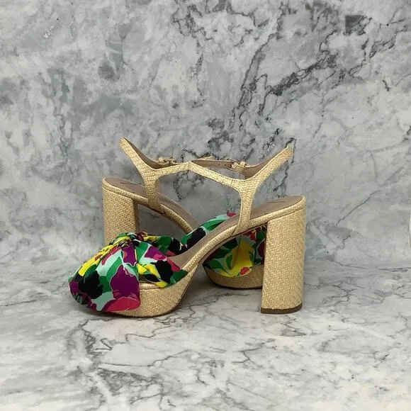 Kate Spade New York Sz 8B Bloom Lexie Orchid Platform Sandals Ankle Strap M31-8