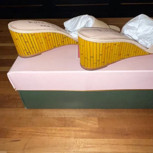 Kate Spade New York Women's Meena Wedge Sandals - Warm Stone 6.5